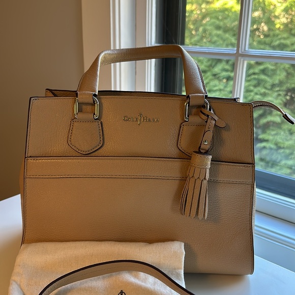 Cole Haan Leather Handbag, Tan, Brand New without Tags - Picture 2 of 5